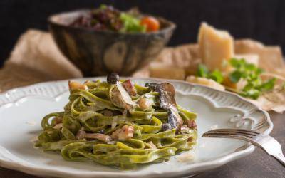 Pasta Speck Pesto