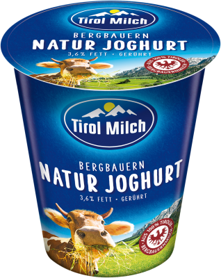 Tirol Milch Naturjoghurt 500g cremig gerührt 3,6%