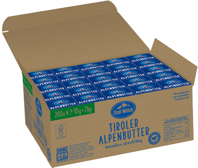 Tirol Milch Teebutter 10g - Karton 2kg