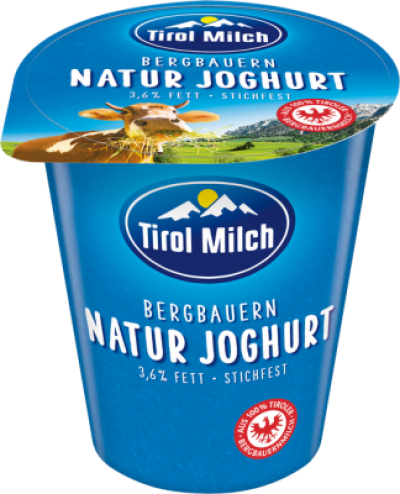 Tirol Milch Naturjoghurt 500g stichfest 3,6%